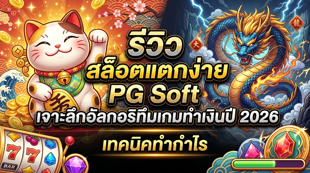 รีวิว สล็อตแตกง่าย PG Soft เจาะลึกอัลกอริทึมเกมทำเงินปี 2026