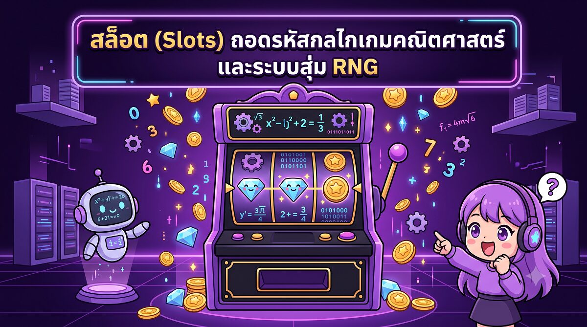 สล็อต (Slots) ถอดรหัสกลไกเกมคณิตศาสตร์ และระบบสุ่ม RNG